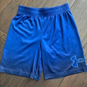 Under Armour Blue Gradient Athletic Shorts Boys Size 6